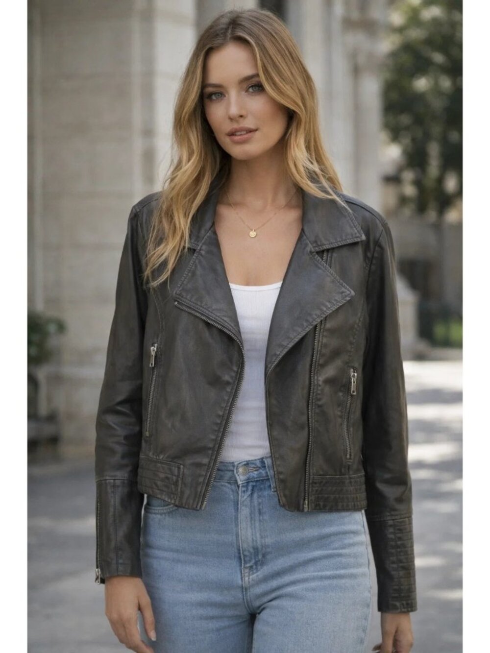 Universal Thread size XL New Black Moto Faux leather Jacket